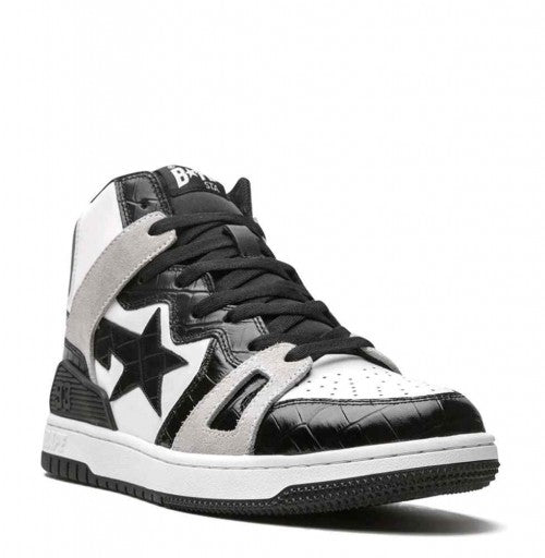 A Bathing Ape Bape Sta 93 Hi Black Light Grey Men s