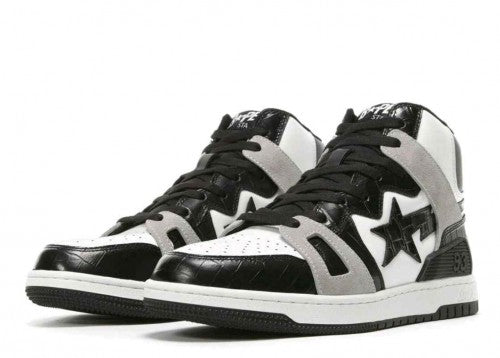 A Bathing Ape Bape Sta 93 Hi Black Light Grey Men s