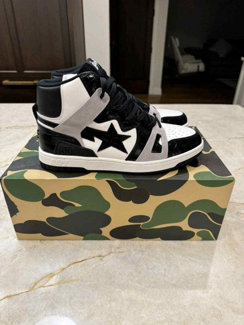 A Bathing Ape Bape Sta 93 Hi Black Light Grey Men s
