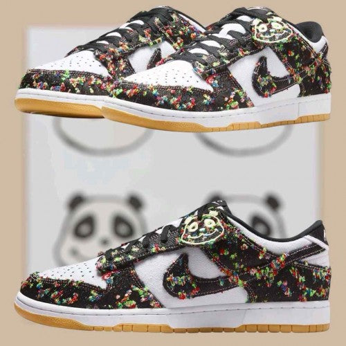 Nikee Dunk LowPanda-Monium White Black Multi-Color