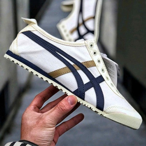Onitsuka Tiger Mexico 66 Slip On Beige Navy Blue 410