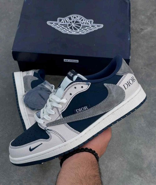 Diorr Air Jordan Retro 1 X Traviss Scott Navy Blue 5014