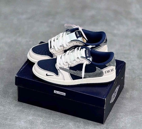 Diorr Air Jordan Retro 1 X Traviss Scott Navy Blue 5014