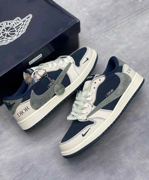 Diorr Air Jordan Retro 1 X Traviss Scott Navy Blue 5014