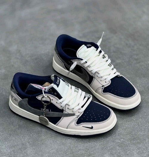 Diorr Air Jordan Retro 1 X Traviss Scott Navy Blue 5014