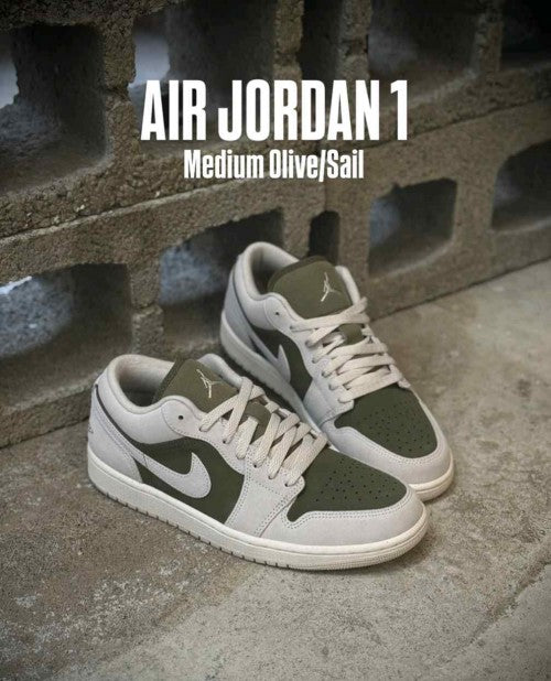 nikee Air Jordan1 Low Medium Olive