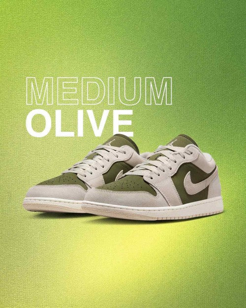 nikee Air Jordan1 Low Medium Olive