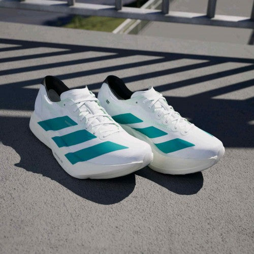 Adidass Adizero Adios Pro 4 White Pulse Teal Carbon