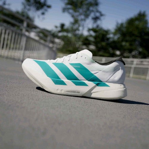 Adidass Adizero Adios Pro 4 White Pulse Teal Carbon