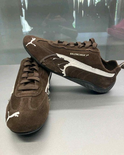 Balenciagaa X Pumaa Speedcat Brown